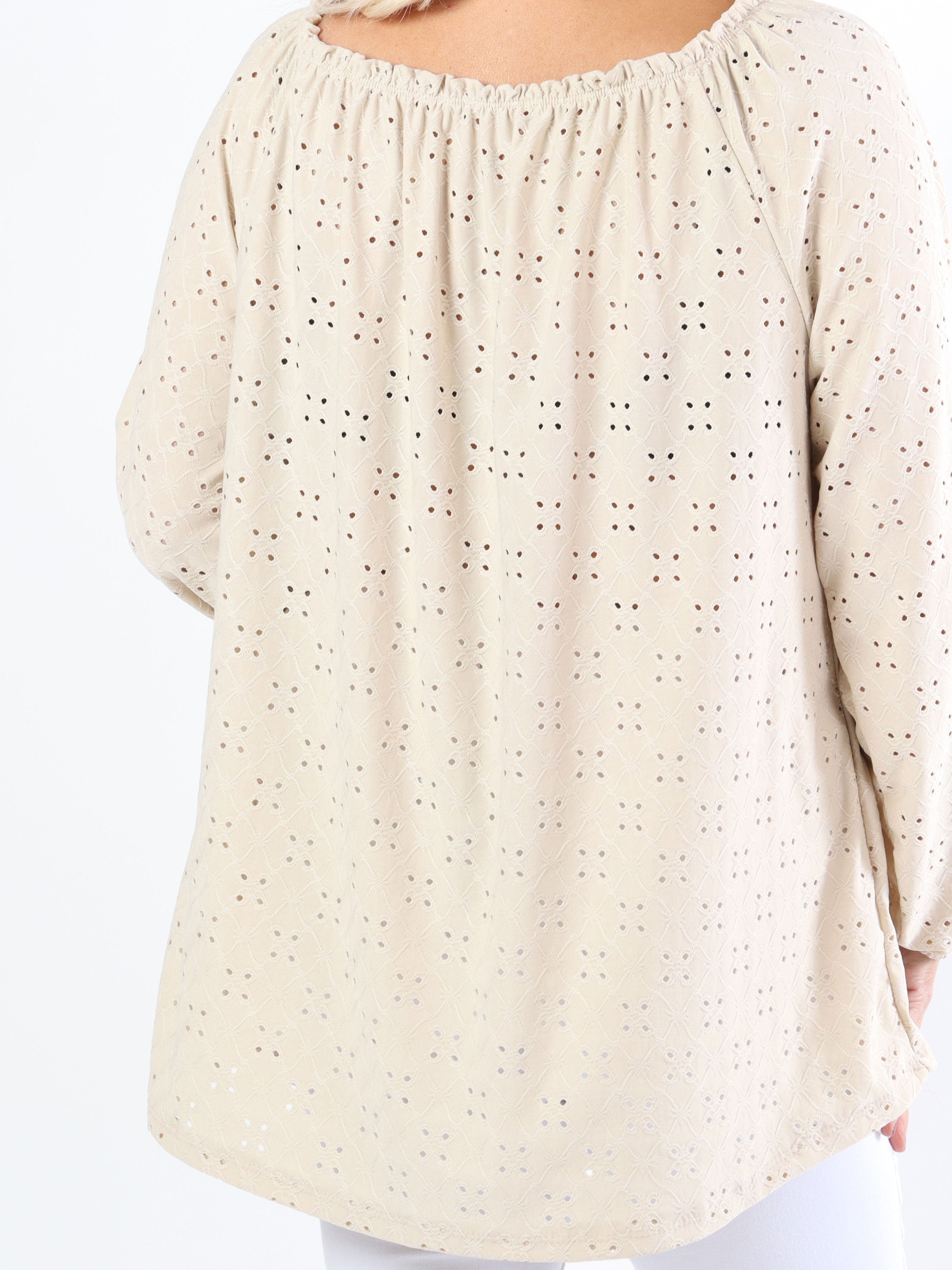 Mimi - Sød blød plus size tunika med broderinger